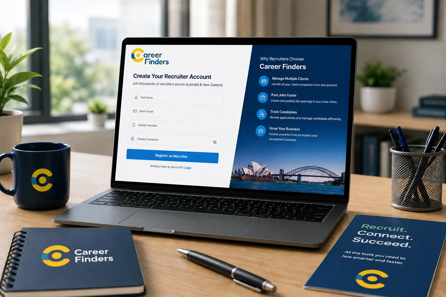 How to create a recruiter account