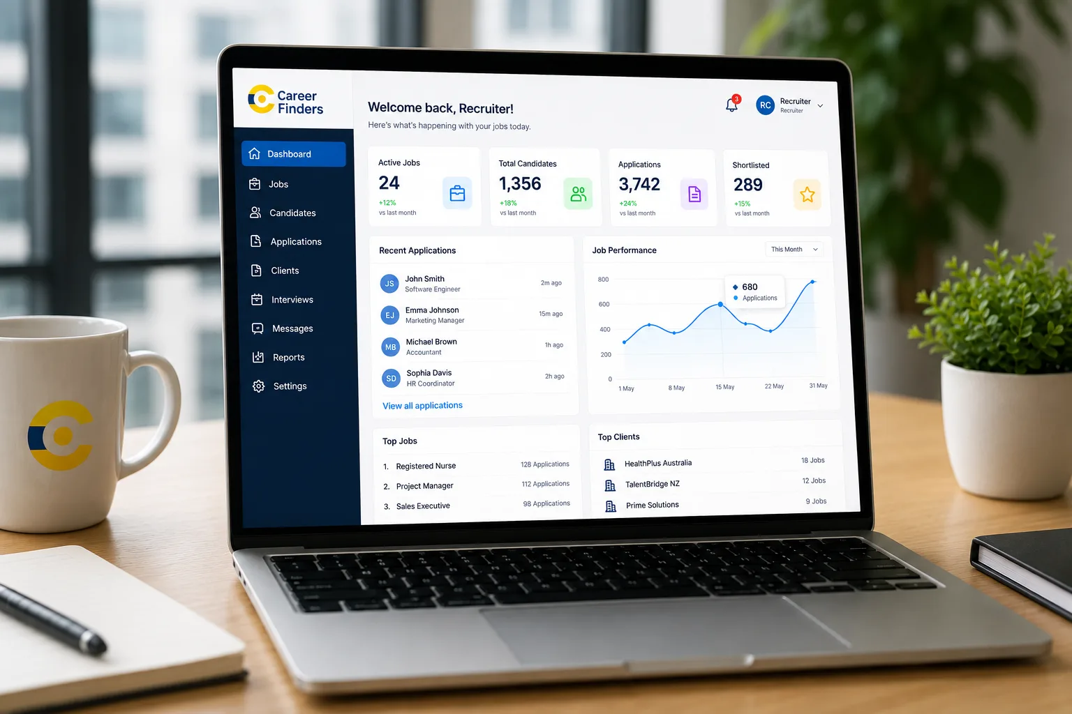 Recruiter dashboard preview